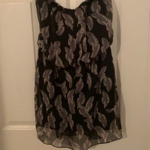 Mini dress feather design